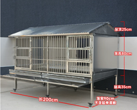 Grand poulailler en acier inoxydable pour l'extérieur, imperméable, anti-renard, anti-évasion, cage d'élevage pour usage domestique, toutes saisons