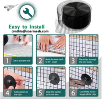 Grillage de protection anti-nuisibles pour panneaux solaires 8 pouces x 100 pieds, diamètre du fil 1,0 mm, en acier inoxydable, anti-écureuils et anti-oiseaux, pour panneaux de toiture