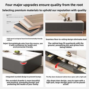 Mueble para TV de Salón, Mueble de Madera Maciza de Alta Gama, Estilo Moderno y Lujoso para Apartamentos Pequeños, Combinación de Almacenamiento, Novedad 2026 - Product Image 4