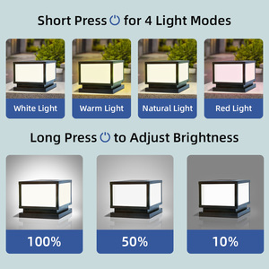 IP65 Waterproof Solar Led Pillar <strong>Post</strong> <strong>Light</strong> Garden Solar Outdoor Courtyard Lighting Gate Lamp/Solar Outdoor <strong>Light</strong>/Pillar <strong>Lights</strong> - Product Image 6