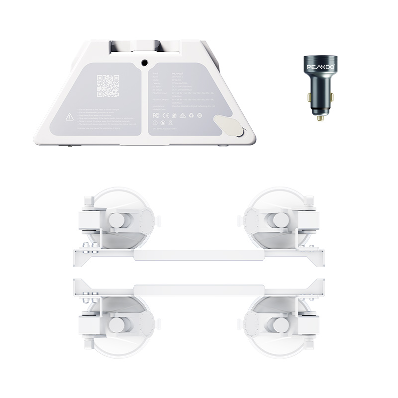 Power Bank 2 Blanc + Support + Chargeur de voiture