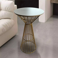 Meubles de banquet pour événements de mariage modernes en acier inoxydable, tables hautes et chaises pour bars