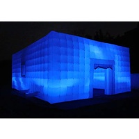 6m Portable LED Lumineux Gonflable Discothèque Tente Blanc Gonflable dôme tente/Gonflable Exposition Tente Partie