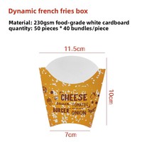 Emballage en carton pour collation jetable non pliable sur mesure pour pépites de poulet frit frites frites à emporter industriel