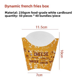Maßge schneiderte nicht faltbare Einweg-Snack karton verpackung für gebratene Hühnern uggets Pommes Frites zum Mitnehmen Food Industrial - Product Image 5