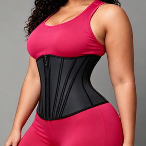 Ceinture amincissante respirante et sans couture pour femme, antibactérienne, écologique, avec double fermeture à agrafes, pour le ventre - Product Image 3