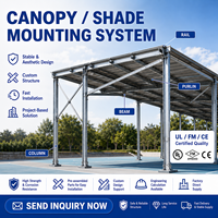 Structure de stationnement solaire en aluminium pour voitures, abri solaire commercial, service d'installation EPC, fourniture directe usine