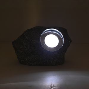 Lampu Taman tenaga surya lukis tangan, 9 inci lampu batu Resin terang luar ruangan untuk lanskap jalan UNTUK LIBURAN dan Tahun Baru - Product Image 3