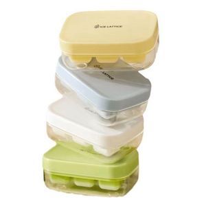 Mini bac à glaçons en silicone souple à 6 compartiments avec couvercle, moule à glace de qualité alimentaire à pression, facile à démouler, empilable, pour la conservation des portions de nourriture pour bébé - Product Image 5
