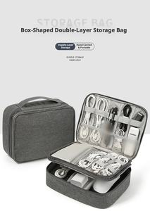 Sac de rangement de voyage en gros pour câbles, organisateur électronique numérique portable étanche pour câbles USB, chargeurs et fiches - Product Image 3