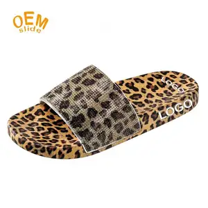 Dames Luipaard Slippers Fir Slippers Gratis Verzending Vrouwelijke Outdoor Cabedais Pedrarias Para Chinelos Vrouw Dier Shanghai Huis