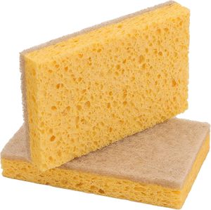 NUEVA Esponja Ecológica para Lavar Platos, Fibra de Coco + Esponja de Celulosa, Alta Absorción de Agua, Forma Rectangular - Product Image 5