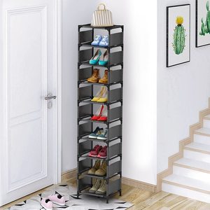 <span class=keywords><strong>Zapatero</strong></span> <span class=keywords><strong>Vertical</strong></span> de 10 capas que ahorra espacio, organizador de gabinete <span class=keywords><strong>estrecho</strong></span> alto, <span class=keywords><strong>Zapatero</strong></span> pequeño y resistente - Product Image 1