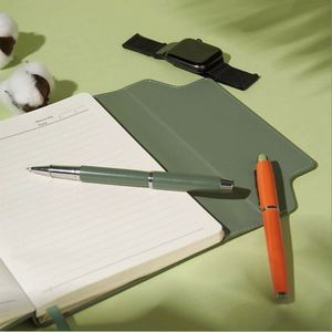 A5 High-grade Loose-leaf Spiral Thread Sewing Saddle Stitching Hardcover Leather <b>Notebook</b> Customizable Exquisite Notepad <b>Set</b> - Product Image 3