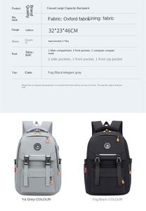 Mochila Escolar para Adolescentes, Personalizada con Logotipo, para Estudiantes Universitarios, Diseño Moderno, Impermeable, Económica, para Viajes y Portátil - Product Image 2