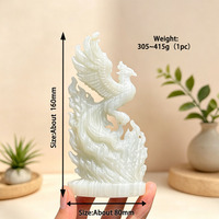 Figurine de Phénix en Cristal Naturel Sculptée à la Main, Statue de Phénix en Pierre Précieuse pour la Décoration Intérieure Feng Shui et Cadeau Porte-Bonheur (Vente en Gros)