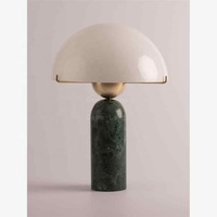 Lampe de table carrée moderne en marbre et verre à LED pour salon, décoration design pour la maison