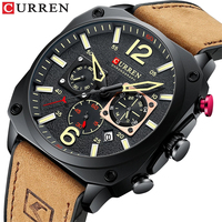 Montre-bracelet chronographe CURREN 8398, calendrier, sport, homme, montre à quartz, marque haut de gamme, luxe, originale, montre masculine d'affaires