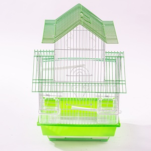 Cage à oiseaux <span class=keywords><strong>d</strong></span>'extérieur Ybgai, cage à perroquets, cage à oiseaux, cages pour animaux de compagnie, petite cage en fil métallique à double étage, cage à oiseaux de type villa - Product Image 6