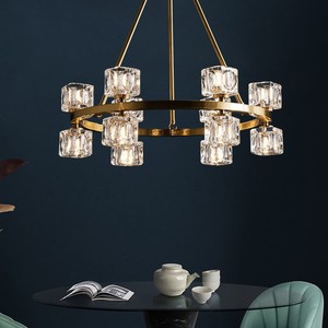 Luxury All-Copper Crystal Chandelier for High-End Elegant Living Room <b>Dining</b> Room Bedroom Postmodern Minimalist Pendant <b>Lights</b> - Product Image 4