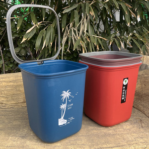 <b>Square</b> Plastic Trash Can 390g Open Indoor Waste <b>Bin</b> Mixed Color Linyi Origin - Product Image 2