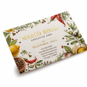 Custom Hot Stamping Offset Printing <strong>Business</strong> Cards Coated Paper Full Color Chef Restaurant Forest Real Estate <strong>Attorney</strong> - Product Image 1
