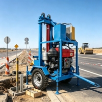 Machine de forage au diesel miniature portable pour puits d'eau