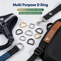 Boucle en D en alliage de zinc plaqué multicolore sur mesure pour laisse de chien, sangle de sac, accessoires de sangle extérieure