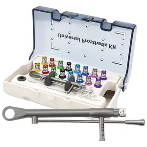 Динамометрический ключ для зубного имплантата с драйверами и отверткой в комплекте