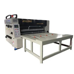 Semi automatic flexo printing machine 2 3 4 color printer slotter die cutter machine