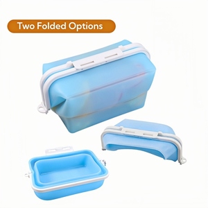 Custom Reusable Leak Proof Food Grade Silicone Zipper Storage <b>Bags</b>,eco Friendly Silicone <b>Bags</b>,custom Silicone <b>Bag</b> - Product Image 3