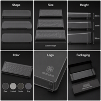 Cache-clavier en acrylique personnalisé transparent pour bureau, protection de clavier d'ordinateur à profil bas, boîtier OEM avec logo
