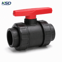 Válvula de Control de Agua de Plástico con Núcleo de Acero de Alta Presión PN16 SDR11 con Certificación ISO CE, Serie de Válvulas de Bola HDPE