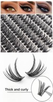 Haute qualité personnalisé 3D bricolage ventilateur segmenté Curl C/D Extension de cils 30P 14 rangées pleine bande faux cils en gros