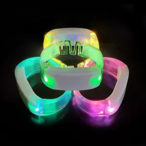 Promotion Nice-looking Custom Led Flashing Remote Controlled Led Bracelet Glow In The Dark Wristband For Party Christmas Toys