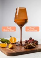Verres à vin colorés soufflés à la main en cristal de couleurs multiples Verres à vin à longue tige et grand bol Verres à vin colorés à tige vente en gros