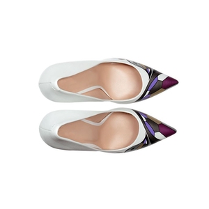 Suola in pelle con tacco argento in pelle marrone scarpe eleganti - Product Image 3