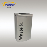 Traust 50L aéroport intérieur en acier inoxydable poubelle poubelle poubelle usine fournisseur fabricant poubelle