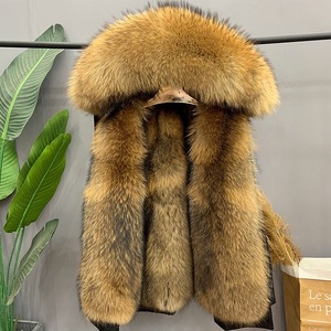 <span class=keywords><strong>Parka</strong></span> en fausse fourrure de raton laveur surdimensionné, surdimensionnée, chaude et épaisse, doublure amovible, manteau pour femmes à <span class=keywords><strong>capuche</strong></span>, à prix bon marché - Product Image 3