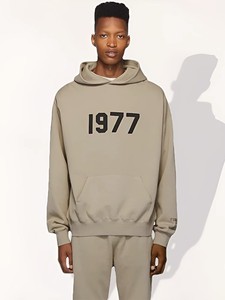 Prêt à <span class=keywords><strong>acheter</strong></span> : Ensemble de survêtement essentiel pour homme, style streetwear, en coton 100% avec capuche doublée, modèle 1977 de haute qualité - Product Image 3