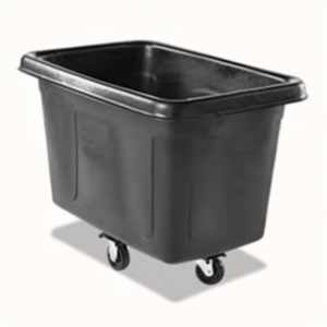 Contenitore rettangolare nero da 500 litri con ruote per la conservazione degli alimenti - Product Image 2