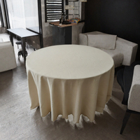 Nappe ronde blanche en polyester tissée unie, personnalisable pour banquets, mariages et hôtels