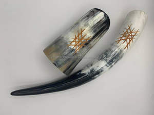 Best Selling <b>Handmade</b> Drinking Horn <b>Mug</b> for Home Bar Restaurant Hotel and Party Use Authentic Craftsmanship Exported from India - Product Image 2