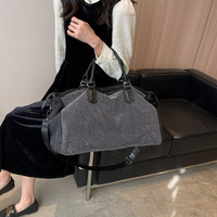 Sac de voyage Oxford grande capacité, unisexe, décontracté, style coréen, avec paillettes et diamants, sac à main sport et fitness, bandoulière zippée