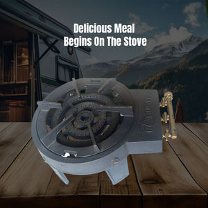 पोर्टेबल मिनी उच्च दबाव गैस बर्नर कास्ट आयरन आउटडोर कैंपिंग वॉक स्टोव घरेलू खाना पकाने के लिए इग्निशन स्विच के साथ - Product Image 6