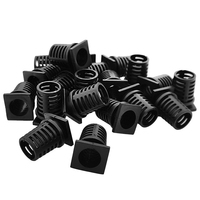 Manchon de protection anti-tension en caoutchouc silicone noir pour câbles, avec trous de 6mm, 7mm, 8mm, pour applications électriques automobiles