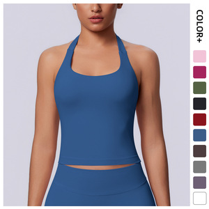 Top Deportivo Largo sin Costuras para Mujer, Estilo Halter, Cuello Cuadrado, <span class=keywords><strong>de</strong></span> Spandex/Nylon, con Gran Soporte, para Correr, Fitness y <span class=keywords><strong>Yoga</strong></span> - Product Image 2