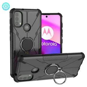 Für Moto E40 Mecha Telefon hülle mit kratz festem Mikro faser futter Harts chale Stoß fester Ganzkörper schutz für Moto E40