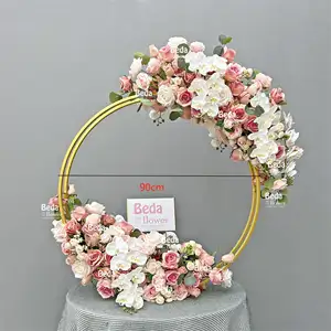 Beda Artificial White Cherry Blossom Plants Trees Flower Centerpiece Large Arch Arrangement For Wedding Party Event Decoration