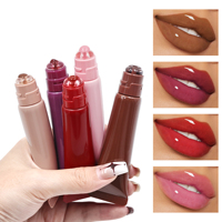 Cosmétiques, Huiles aromatisantes pour lèvres au peptide de chocolat végétalien, Pigment de couleur bonbon, Gloss à lèvres brun cerise, Marque privée